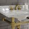 Kingston Brass KVPB30MOQ7 30-Inch Carrara Marble Console Sink, Marble White/Brushed Brass KVPB30MOQ7 - alternate 2